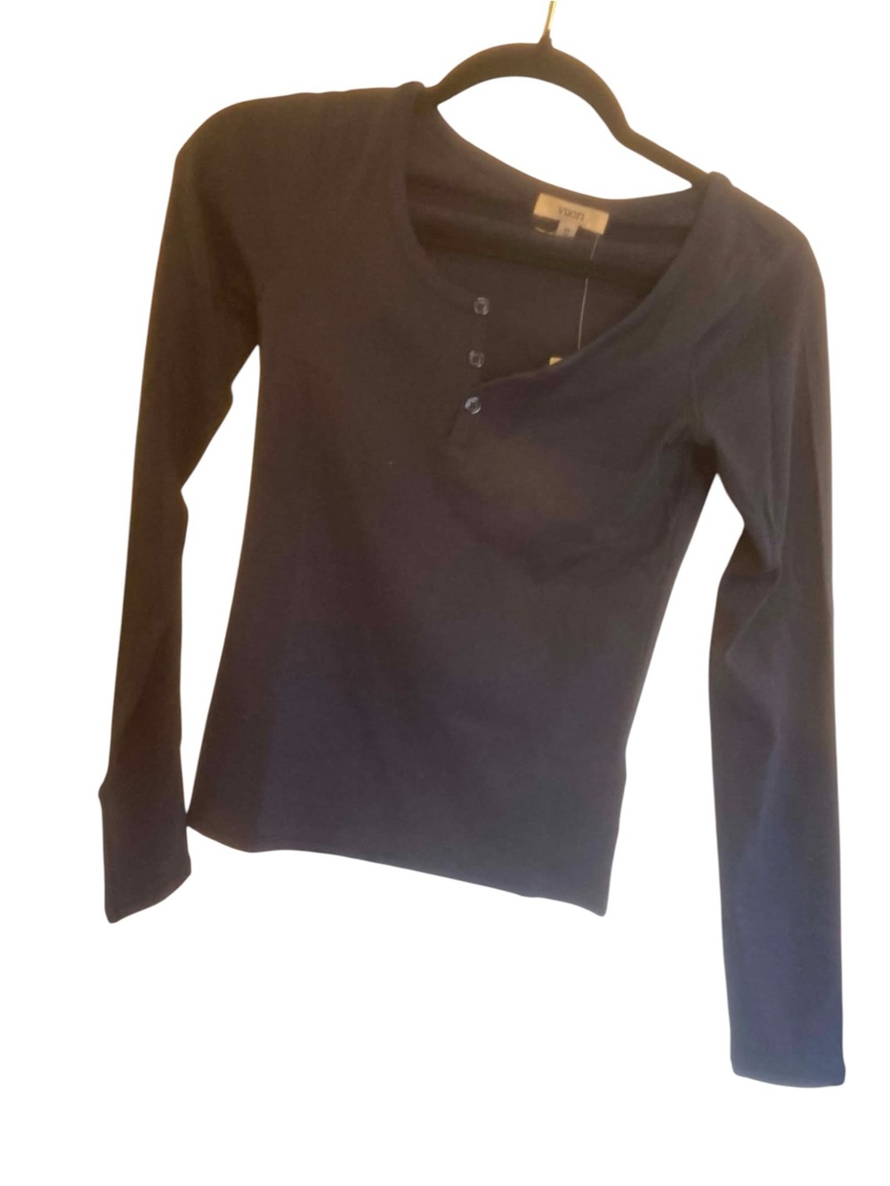 NWT Vuori Long Sleeve Everyday Cotton Henley BLUE COAST Size XS